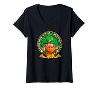 Damen Lucky, Loud & Irish - The O’Brien Clan St Patrick’s Day T-Shirt mit V-Ausschnitt