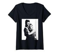 Damen Lulu David Bowie Ziggy Stardust Era Fotoshooting 1973 T-Shirt mit V-Ausschnitt