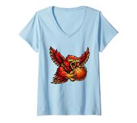 Damen Lustiger Basketball Phönix Game Day Vintage Design für Fans T-Shirt mit V-Ausschnitt