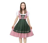 Damen Mädchen Oktoberfest Dirndl Kostüm Bayerische Trachten Bayern Trachtenkleid Outfits für Karneval Fasching Party