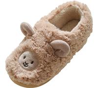 Damen Mädchen Schaf Warme Plüsch Schuhe Weiche Sohle Indoor Home Fuzzy Lamm Hausschuhe Tier Cartoon Hausschuhe Baumwolle Pantoffeln Kuschelige Home rutschfeste Slippers