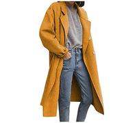 Damen-Mäntel: Elegant Wasserdicht Lang Gefüttert Wollmantel Plüschmantel Wolle Grosse Grössen Warm Wintermantel Mantel Herbst Winter Trenchcoat Übergangsmantel