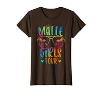 Damen Malle Girls Tour Mädelsabend Mallorca Party T-Shirt, Damen, Braun, S