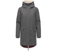 Kurzmantel RAGWEAR "Coogle YOUMODO", Damen, Gr. XXXL(46), grau, Obermaterial: 68% Baumwolle, 32% Nylon. Innenfutter: 100% Polyester. Wattierung: 100% Polyester, gerade ca. Mitte Oberschenkel, hoch ges
