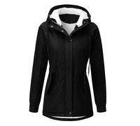 Damen Mantel Winter,Damen Winterparka Mantel Winterjacke Parka Daunenmantel Herbst Winter Warm Kunstfellkragen Kapuzenmantel Mit Tasche,Damen Winterparka,Wintermantel Damen Xxl,D Black,L