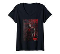 Damen Marvel Daredevil: Born Again Season 2 Red Rain Poster Art T-Shirt mit V-Ausschnitt