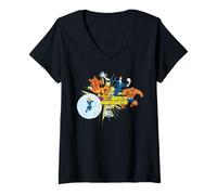 Damen Marvel Fantastic Four Ready to Have a Fantastic Kindergarten T-Shirt mit V-Ausschnitt