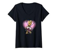 Damen Marvel Guardians of the Galaxy Groot Valentines Mix Vol 1 T-Shirt mit V-Ausschnitt