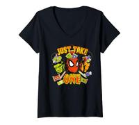 Damen Marvel Just Take One Halloween T-Shirt mit V-Ausschnitt