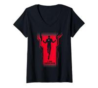Damen Marvel Super Heroes I Am Iron Man Tony Stark Avengers Quote T-Shirt mit V-Ausschnitt