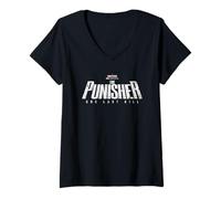 Damen Marvel Television The Punisher: One Last Kill Official Logo T-Shirt mit V-Ausschnitt