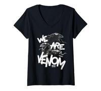 Damen Marvel Venom: The Last Dance Horse Fish Frog We Are Venom T-Shirt mit V-Ausschnitt