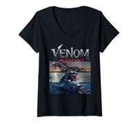 Damen Marvel Venom: The Last Dance Venomized Horse Frog and Fish T-Shirt mit V-Ausschnitt