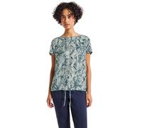 Street One Frauen Materialmix Snake Shirt in Blau, Gr: 44