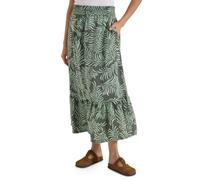 Maxirock CECIL, Damen, Gr. L (42), khaki, Stoff, 100% Viskose, gemustert, comfort fit lang, Röcke Maxirock, mit Blätterprint (25139023-L) khaki