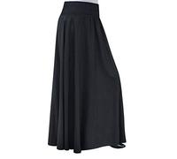 Damen Maxirock Sommer Maxiröcke in Übergröße für Damen, Lange Röcke mit Taschen, Strand, Schwimmen, Überziehen, Ausgehen, Freizeit, Büro, Party Lederrock Kurz Damen Schwarz