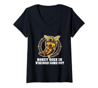 Damen Mead Maker Viking Honig Fermentation Brewing Identity T-Shirt mit V-Ausschnitt