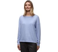 Langarmshirt STREET ONE, Damen, Gr. 44, frosted blau meliert, Stoff, 83% Viskose, 17% Polyester, meliert, normal normal, Rundhals, Bündchen, Shirts Langarmshirt, im Melange Look (11205525-44) frosted 