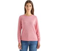 Langarmshirt CECIL, Damen, Gr. XXL (46), fiery rot melange, Stoff, 59% Viskose, 37% Polyester, 4% Elasthan, meliert, normal normal, Rundhals, Bündchen, Shirts Langarmshirt, aus strecthigem Viskosemate