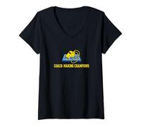 Damen Mentorentraining zum Coach Making Champions im Sport T-Shirt mit V-Ausschnitt