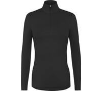 Damen Merino Zip Langarm-Shirt Outdoor Wollpullover mit Reißverschluss - 100% Merinowolle Pullover mit 1/4 Zip Anthrazit XL