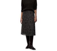 Mesh Plissée Rock mit Print Violett 36