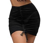 Damen Mesh Strandröcke Strand Wrap Sarong Vertuschung transparente Chiffon Badeanzug Wickelröcke Bikini Rock Strandtuch Damen Kurz Bikini Cover up Wickeltuch Strandkleid für Urlaub Sexy Strandkleider