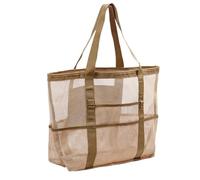 Damen Mesh-Strandtasche | Geräumige Sanddichte Netztasche Mit 8 Taschen | Wasserdichte, Robuste Umhängetasche | Große Mehrzweckhandtasche Für Pool, Fitnessstudio, Einkaufen, Reisen, Outdoor, M