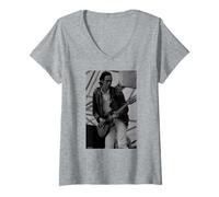 Damen Mick Jones Big Audio Dynamite Sänger The Clash Andy Willsher T-Shirt mit V-Ausschnitt