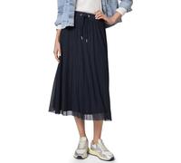 Street One Frauen Midi-Rock aus Mesh in Plisséestruktur in Blau, Gr: 36