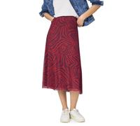 Meshrock STREET ONE, Damen, Gr. 40, salsa rot, Stoff, Obermaterial: 95% Polyester, 5% Elasthan; Futter: 100% Viskose, gemustert, comfort fit normal, Röcke, in Midi-Länge (11102247-40) salsa rot
