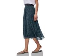 Maxirock STREET ONE, Damen, Gr. 44, cool vintage grün, Stoff, Obermaterial: 94% Polyester, 6% Elasthan; Futter: 100% Viskose, gemustert, normal normal, Röcke Maxirock, mit Mesh (92636016-44) cool vint