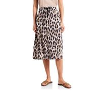 Street One Midirock Style Emee Damen Beige geblümt Allover-Print Elastikbund Gr. 36
