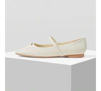 Damen minimalistische Metall-Dekor Quadrat-Zehen Flache Schuhe