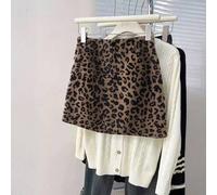 Damen Minimalistischer Pendler-Leoparden-Muster A-Linien Rock, neuer vielseitiger Mode Hoher Taille Slim Fit Leoparden-Muster Bleistiftrock