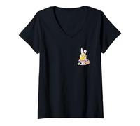 Damen Minions Easter Spring Into Fun Front & Back T-Shirt mit V-Ausschnitt