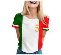 Damen Mit Print Sommer Tshirt Lustiges Freizeitshirt T-Shirt Casual Work Oberteile Leicht Top Basic Rundhals Bluse Kurzarm Rundhals T-Shirts Einfarbig Basic Tunika Bluse Sommer Crop Top Y2k #1