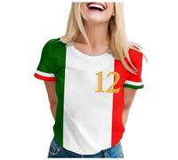 Damen Mit Print Sommer Tshirt Lustiges Freizeitshirt T-Shirt Casual Work Oberteile Leicht Top Basic Rundhals Bluse Kurzarm Rundhals T-Shirts Einfarbig Basic Tunika Bluse Sommer Crop Top Y2k #1