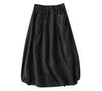 Damen Mittelalter Rock Gothic Kleidung ， Lange Röcke Viktorianisch Leinenrock Maxirock Lang Gewandung Leinen Hohe Taille Schottenrock Trachten Baumwolle Cosplay Viktorianischer