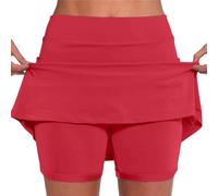 Damen Mode Angebote Sale Rock Mit Hose Drunter Hosenrock Tennisrock Damen Mit Hose Leggings 2 In 1 Shorts Fitness Sport Golfrock Laufrock Skirt with Shorts Plus Size