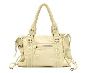 Damen Mode Casual Cool Street Style Soft Gewaschen PU Kunstleder Handtasche, Reißverschluss Verschluss, Reißverschlusstasche, Gewebte Dekoration, Groß