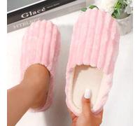 Damen Mode karierte flauschige Kunstfell Hausschuhe, Bodenbelag Socken für Innenräume, warme leichte Schlafzimmer Pantoffeln für den Winter