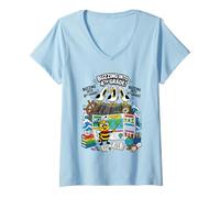 Damen Möwenschrei summt in die 4. Klasse Biene zurück zur Schule Kinder T-Shirt mit V-Ausschnitt