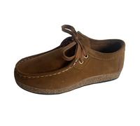 Damen-Mokassin, bequem, aus Wildleder, Mokassins, Damen, flache Boote, Schuhe, bequem, schick, elegant, Loafer, für Damen, Sportschuhe, Sneaker, Slip auf Derbies, Ballerinas, 01 Braun, 39 EU