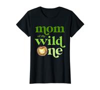 Damen Mom of the Wild One Zoo Geburtstag Dschungelsafari Tier Retro T-Shirt