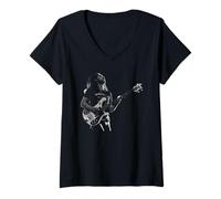 Damen Motörhead Lemmy Kilmister Reading Festival Ace of Spades T-Shirt mit V-Ausschnitt