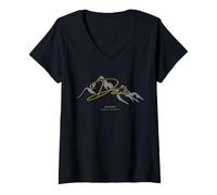 Damen Mount Denali USA Alaska T-Shirt mit V-Ausschnitt