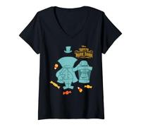 Damen Muppets Haunted Mansion Halloween T-Shirt mit V-Ausschnitt