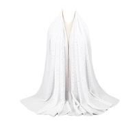 Damen Muslim Chiffon Hijab Kopftuch Schal aus Leicht Stoff,Diamant Strassstein Hijab Damen Stola Chiffon Schal Sommer Scarves Muslim Kopftuch Halstuch Hijab für Abendkleid Braut Hochzeit Sonnenschutz
