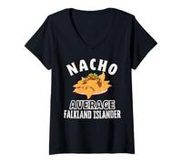 Damen Nacho Average Falkland Islander Proud Culture Cinco de Mayo T-Shirt mit V-Ausschnitt